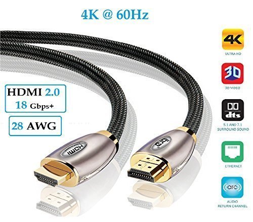 IBRA® PRO GOLD RED 10m HDMI Kabel HDMI 2.0 / 1.4a (Neuster Standard) Ultra HD 4K 3D PS4 Full HD 1080p 2160p ARC Highspeed mit Ethernet - 6