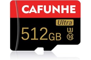 CAFUNHE Carte Micro SD 512 Go avec Adaptateur de Carte SD Carte mémoire Haute Vitesse 10 Niveaux Mini SD 512 Go pour Smartphones Android, appareils Photo numériques, tablettes et Drones