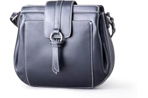 Lakeland Leather Birthwaite Leather Saddle Bag in Navy Blue