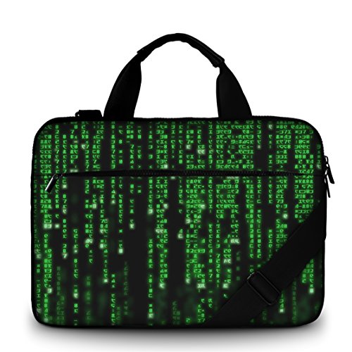 Silent Monsters Canvas Schutzhülle mit Zubehörfach 39,6 cm (15,6 Zoll) für Laptop matrix