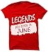Printing Geeks Mens Legends are Born in June Designer Cotton T Shirt RS.449.00