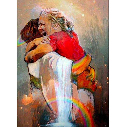 Ronda completa Taladro 5D Diy Pintura Diamante   Misericordia Abrazo   Bordado de punto de Cruz Mosaico Rhinestone Decoración Del Hogar 45x60 CM