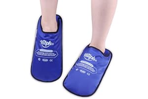 Hilph Kapcie na lód do stóp, żelowe pantofle do chemioterapii, do terapii gorącym zimnem, lodem, na zapalenie powięzi podeszwowej, ból neuropatii, obrzęk stóp, gorące stopy, obrzęk (1 para)