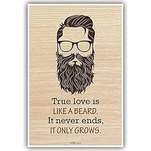 ArtinKart Poster-Beard Love Cool Quote Digital Art Print Poster for Men and Boys Room 12x18 inch(Unframed)