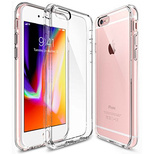 iPhone 7 Gel Case / iPhone 8 Gel Cover iPro Accessories Apple iPhone 7 / iphone 8 Clear Case [Transparent] [Shockproof] [Air Cushion] [Compatible For iphone 7 - 8 Screen Protector]  iphone 7  iphone 8 Case, Clear Soft TPU Gel Case Cover- Drop Protection / Shock Absorption Technology Anti Shock - Metal Effect - Shockproof Case For iPhone 7 [4.7
