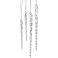Kurt S. Adler 3-1/2-Inch-5-1/2-Inch Clear Glass Icicle Ornament Set of 24 Pieces