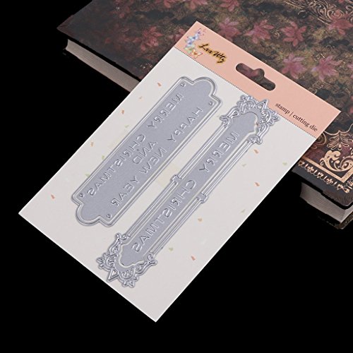 Preisvergleich Produktbild Hemore Weihnachtsbanner, Stanzschablone für Scrapbooking, Dekoration, Prägung, Weihnachtsgeschenk