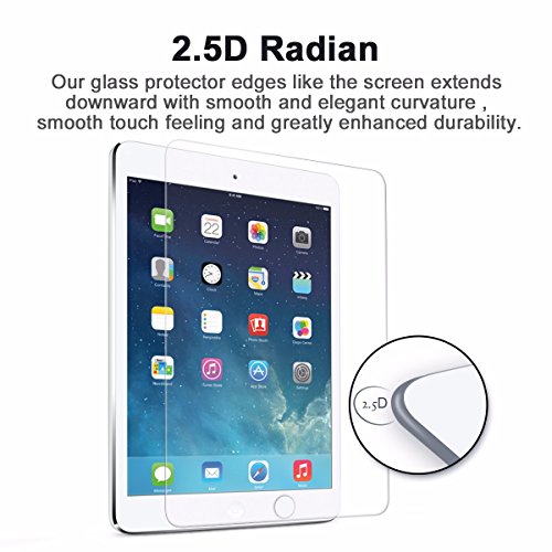 [2-pack] iPad mini Schutzfolie, SIDARDOE gehärtetes Schutzglas Panzerglas für Apple iPad mini, iPad mini 2, iPad mini 3, HD ultraklar, 0,33mm, 2,5D abgerundete Ecken, Härtelevel 9H, kratzfest, fingerabdruckabweisend, mit Garantie - 8