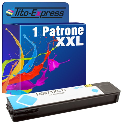 PlatinumSerie® 1 Patrone XXL kompatibel für HP 971XL Cyan Pigment-Tinte OfficeJet Pro X 450 Series 451 DN 451 DW 470 Series 476 DN 476 DW 551 DW 576 DW