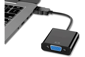 WANME Adattatore HDMI a VGA, Unidirezionale HDMI Computer a VGA Monitor, Placcato in Oro per PC Computer, Desktop, Laptop,PC, TVbox, Xbox, PS3, PS4