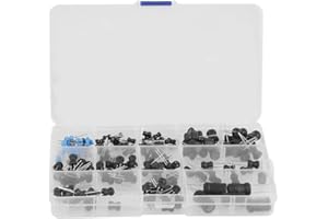 Nikou Induktor - induktor sortiment Induktorspule Induktoren Elektrolytkondensator-Sortiment 10uH-10mH 12 Werte Drosselspulen-Sortiment mit Aufbewahrungsbox