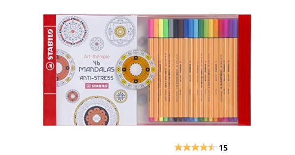 Stabilo Point 88 Coffret De 18 Stylos Feutres Coloriage Avec Carnet De 46 Mandalas Anti Stress Couleurs Assorties Amazon Fr Fournitures De Bureau Stabilo Point 88 Coffret De 18 Stylos Feutres Coloriage Avec Carnet De 46 Mandalas Anti Stress Couleurs Assorties Amazon Fr Fournitures De Bureau