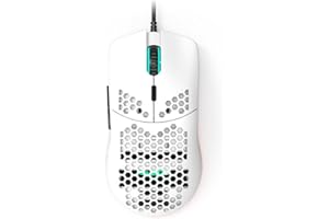 XZXWZX RGB Gaming Mouse con Cable, Honeycomb Shell Design Ultraligero 11 RGB retroiluminado 7200 dpi, 6 Botones programables, Cable Receptor de 1,5 m, USB Gaming MAU para PC/Mac/Laptop, Blanco