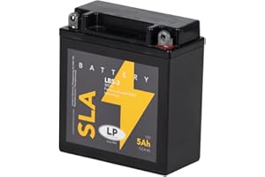 UNBEKANNT LANDPORT Batterie LB5-3 SLA 12V 5Ah kompatibel mit Honda C 90, SH, MZ ETZ, Peugeot SV, kompatibel mit Piaggio Sfera, TPH, Simson SR50, SR80, Suzuki DR 600, YB5L-B, 12N5-3B