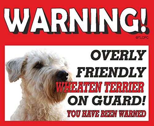 The Lazy Cow Wheaten Terrier Perro guardián Metal Sign 254