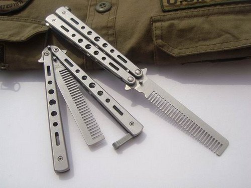 Bartpracht Butterfly Kamm zur Bartpflege, Butterfly Messer - 5