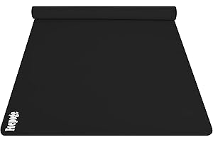 Foepoge Extra Grandes 80 x 60 cm Tapete de Silicona para Resina Epoxi Transparente Manualidades/Epoxy Resin Kit, Estera de Silicona para Llaveros, Cristales, Bisuteria Manualidades, Negro