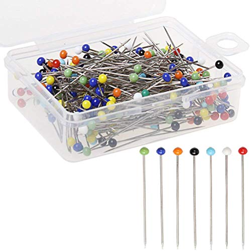DIY Crafts Design No # 6, Pack of 250 Pcs, Glass Head Pins Boxed for Dressmaker (Multicolor) for Home Office Use(Design No # 6, Pack of 250 Pcs)