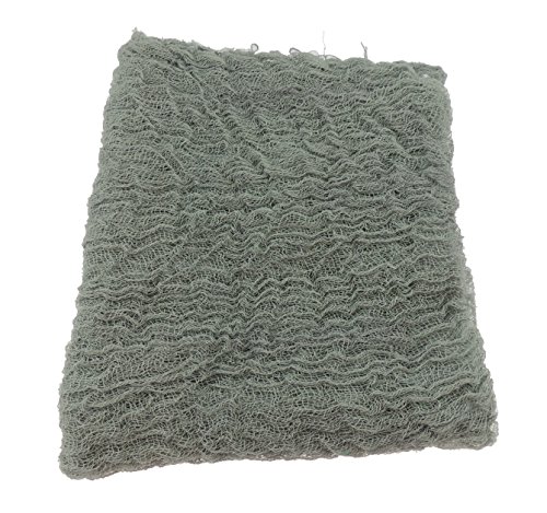 100cm Long Loose Weave Baby Boys Girls 100% Cotton Cheesecloth Blanket Wrap Photography Prop Dark Grey
