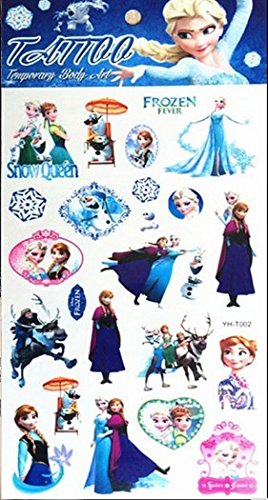 5 Bögen Cartoon Zeichentrick Prinzessin Tattoos Fake Tattoos Geschenk für Kinder - 3