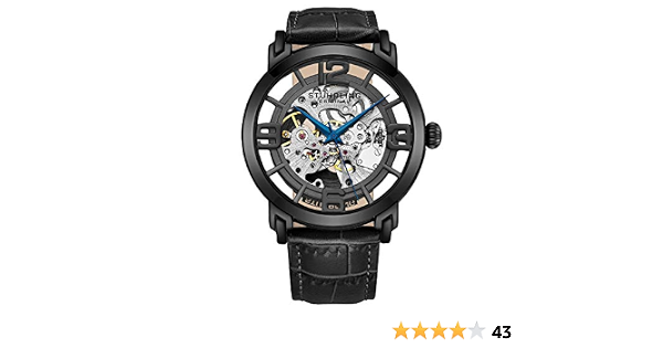 Stuhrling Original Winchester 165B2.335569 Orologio da Polso, Display  Analogico, Uomo, Cinturino Pelle, Nero : Amazon.it: Orologi
