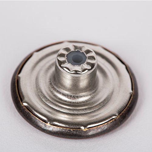 BIG-SAM – 10 Metallknöpfe / Jeansknöfe – ⌀ 20mm – Altkufer, Altsilber oder Silber – mit Motiven – Nähfrei! (Altkupfer) - 3