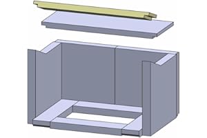 Heizgasumlenkplatte - Passend für Haas+Sohn Kaminöfen inkl. Modellübersicht - Schamottstein feuerfest & hitzebeständig - Kamin Ofen Zubehör [420x80x25 mm]