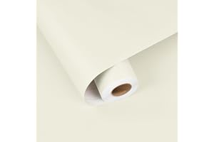 HotDecor Samoprzylepna beżowa tapeta do sypialni, samoprzylepny tył, plastikowa, gładka, beżowa, rolka papieru ściennego, salonu, mebli, winylowa folia do szafek kuchennych, odklej i przyklej, tapeta