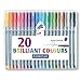 Staedtler feutres fins triplus, couleurs intenses et brillantes, forme triangulaire ergonomique, lavable sur la plupart des textiles, étui chevalet avec 20 couleurs, 334 SB20