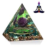 Orgone Pyramid Healing Crystal Pyramid Gifts -tree Of Life Amethyst Crystal Stone For Positive Energy Chakra Healing Meditation Yoga, Orgonit Pyramid Attract Lucky Health Weath Home Decor -6cm