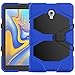 Price comparison product image LKXING Armor Case for Samsung Galaxy Tab A 10.5 2018, Heavy Duty Rugged Full-Body Hybrid Shockproof Drop Protection Cover With Kickstand for Galaxy Tab A 10.5 inch Tablet SM-T590/SM-T595 (Blue)