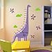 Growth Chart Decal Height Chart Wall Decal Vinyl Nursery Wall Sticker Dinosaur Height Growth Chart Great For Nursery Or Kids Room 3(dinosaur:Hydrangea Purple;stripe,toes:White;words,numbers:Black;leaves:Violet;clouds:Lime-tree Green)