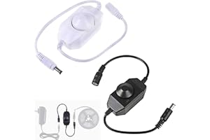 Youmile, 2 Uds., Tira de Luces LED Con Regulador de Intensidad, DC12V-24V, PWM, Controlador de Atenuación Giratorio Para Cuerda de Luz 3528 5050 5630