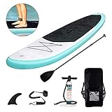 Triclicks Stand Up Paddle Gonflable 300x76x15cm (Ép) Rouge et Noir, Pompe Haute Pression, Pagaie/Leash/Sac, Aileron Central Amovible, Kit de Réparation