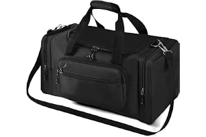 OSDUE Gymväska för män kvinnor, 35 liter unisex vuxen reseväska, vattenavvisande tyg reseväskor med justerbar axelrem, för resor, sport, fitness, pool, Svart, 52 x 27 x 24 cm