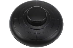 LBSAMP Rundfußschalter Druckschalter 250V/2A Schnurzwischenschalter für 2- oder 3-adrige Kabel für Zuleitungen und Anschlusskabel Fußschalter Fußtretschalter Schwarz matt Ø65mm x 28mm