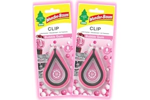 FRESHCAR Wunderbaum Clip Autoduft Flakon Lufterfrischer Duftbaum Clips Düfte: 2 Stück + Bleistift light-tribe (Bubble Gum)