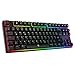 Produktbild DREVO Tyrfing 88 Tasten V2 RGB Hintergrundbeleuchtung mechanische Gaming Tastatur,Macro-Programmierung,MediaControl, Software-Unterstütztung -Deutsches Layout [Schwarzer Schalter, Schwarz]