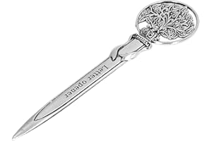 HZTYYIER Couteau de Courrier pour Découpeuse D'enveloppesFournitures de Bureau, Aide-lettre 5 Pouces(Argent), Ouvre-lettre en Alliage de Zinc Fiable et Durable Office Supplies