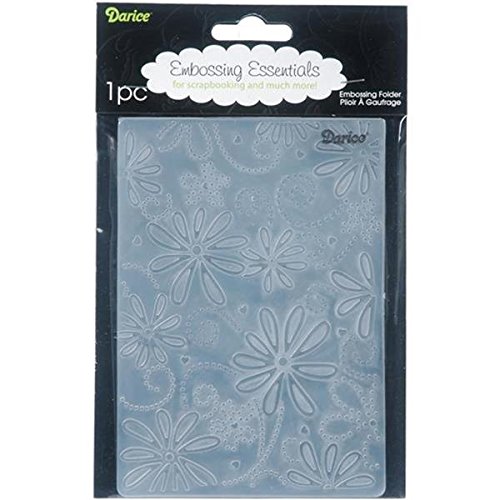 Darice 1215-70 Prägeschablone, Blüte, Plastik, transparent, 10,8 x 14,6 x 0,4 cm