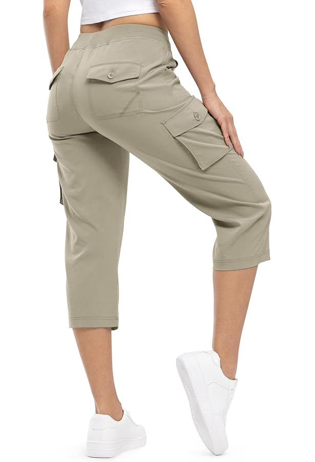 Heekpek Pantalon Court 3/4 Pour Femme Pantalon Cargo