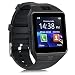 Produktbild dioklen – NEUE Smartwatch Intelligente Digital Sport Gold Smart dz09 Schrittzähler für Handy Android Armbanduhr Herren Damen-Armbanduhr Satti [Full Black]