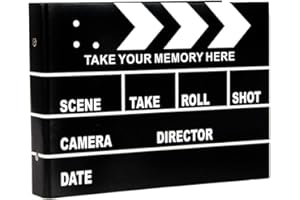 ThxMadam Scrapbook Álbum de Fotos Libro de Visitas de Boda con 50 Páginas Negras Presentes para Regalo de Valentín Día de Aniversario Navidad Cumpleaños para Esposa Hija Madre, Director B