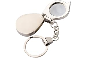 MILISTEN Lupa brelok mini przenośna składana 15-krotna metalowa lupa lupa brelok do czytania biżuteria podróż poręczna mała lupa