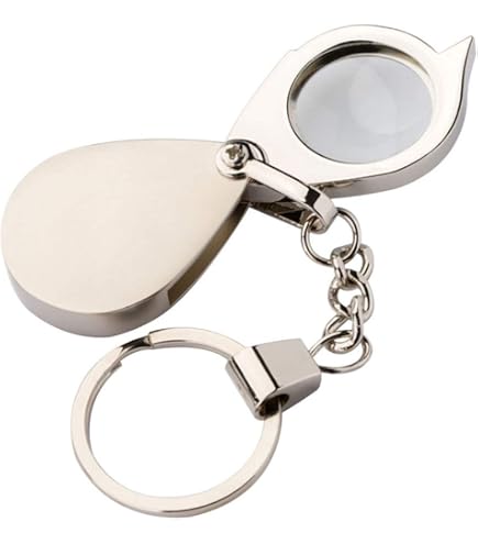 Loupe Porte-Clés Carson Clip & View 7x - Lentille Asphérique Compacte - Étui Protection - Idéal Voyage