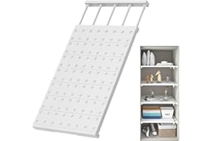 Ruioomeep Einlegeböden Schrank, Regal Ausziehbar, Regaleinsatz für schran, Verstellbares Lagerregal 24cm Weit, Erweiterbares Einlegeböden, Schrankregal, Regaltrenner für Küche, Badezimmer