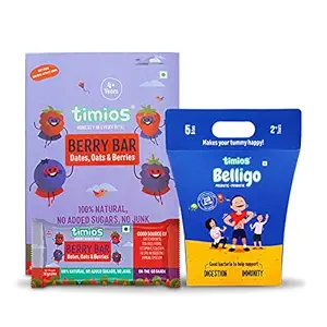Timios Berry Bars and Belligo Probiotics - Pack of 2