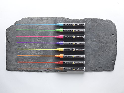 Kreidemarker-Set für Glas, Plastik, Schultafeln – Abwischbar und langlebig – Ungiftig – 10 Farben - 2