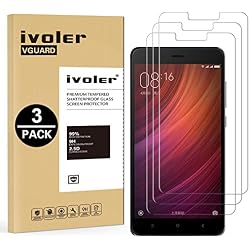 iVoler [3 Unidades] Protector de Pantalla para Xiaomi Redmi Note 4 / Xiaomi Redmi Note 4X, Cristal Vidrio Templado Premium