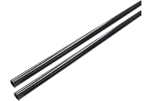 SOFIALXC Surface Brillante pour Tube De Fibre De Carbone Enveloppée dans du Rouleau 3K (2 PCS),12x10mm,500mm